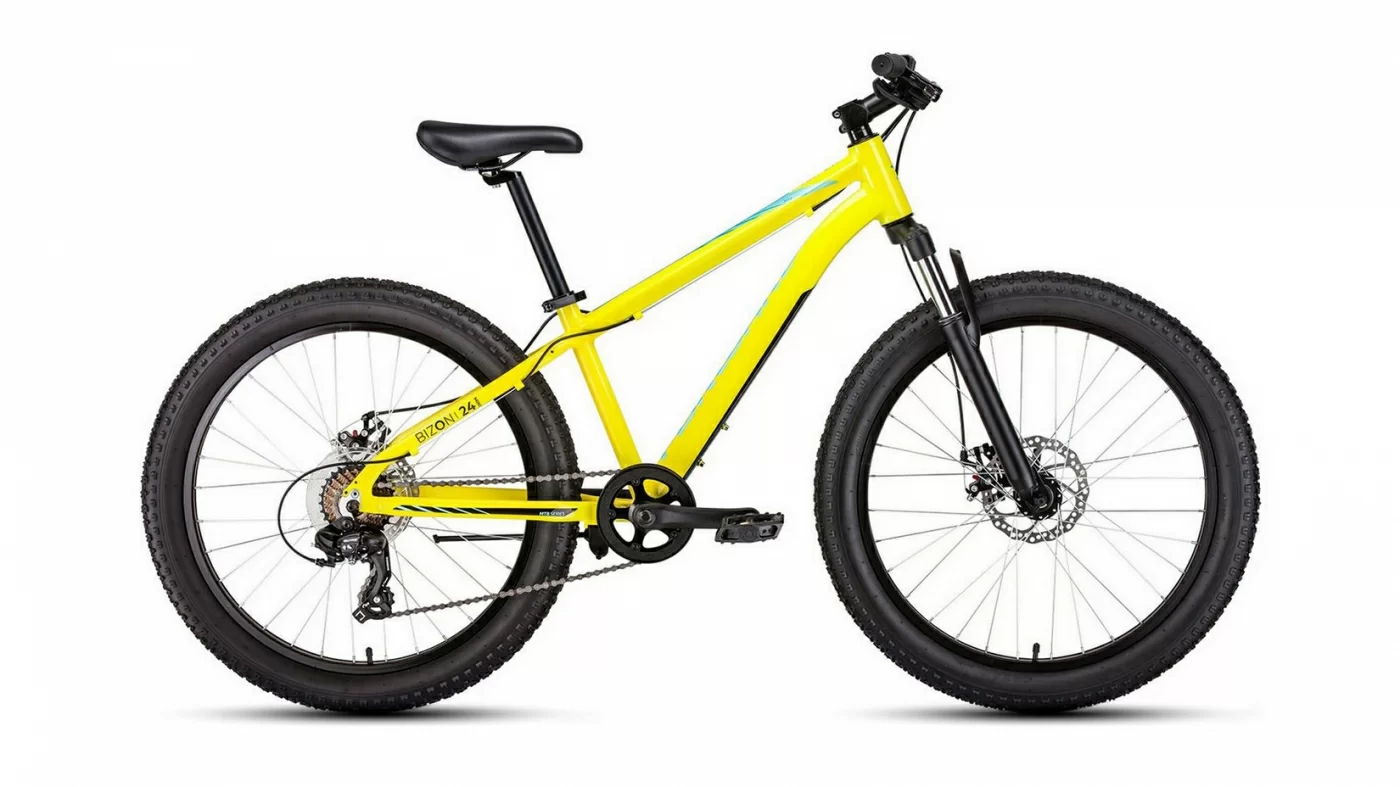 Реальное фото Велосипед Forward Bizon Mini 24 (2021) желтый от магазина СпортСЕ