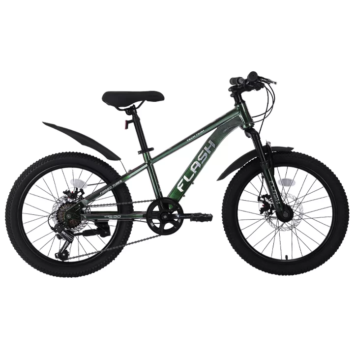 Реальное фото Велосипед TechTeam Flash 22" (2024) зеленый хамелеон от магазина СпортСЕ