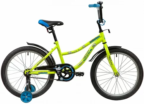Реальное фото Велосипед NOVATRACK 20" NEPTUNE зеленый, тормоз нож, крылья корот, защита А-тип от магазина СпортСЕ