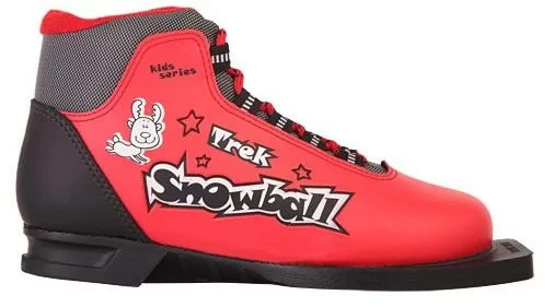 Реальное фото Ботинки лыжные Trek Snowball синт. красн-черн. (75мм) ИК08-06-01 от магазина СпортСЕ