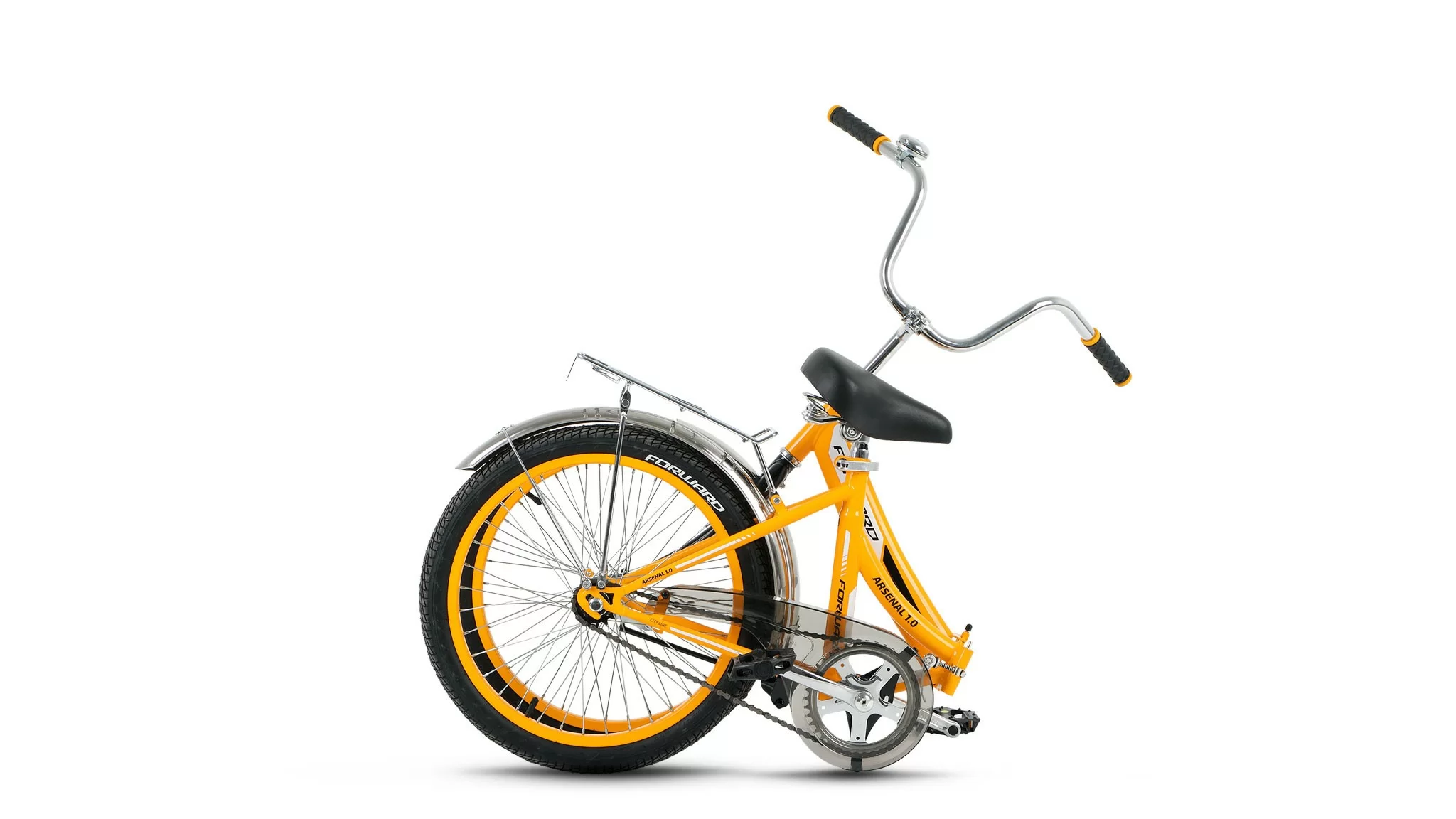 Реальное фото Велосипед Forward Arsenal 20 1.0 скл (1ск.) (2019) желтый RBKW9YF01005 от магазина СпортСЕ