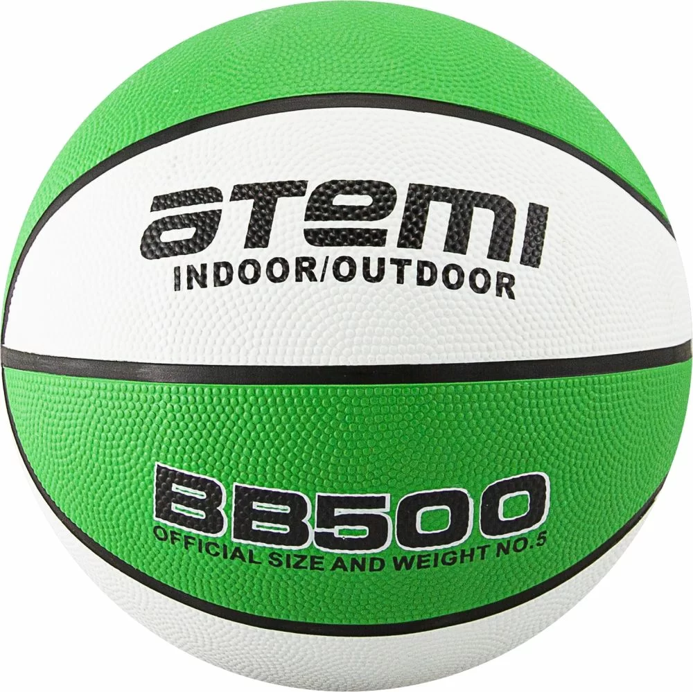 Реальное фото Мяч баскетбольный Atemi BB500 №5 резина 8 панелей от магазина СпортСЕ