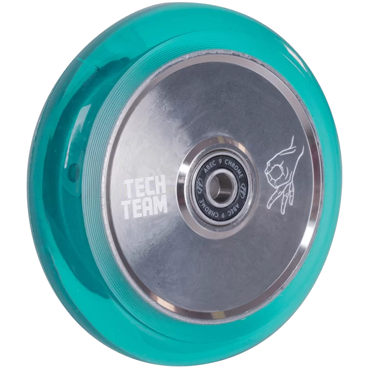 Реальное фото Колесо для самоката TechTeam X-Treme 110*24мм TH transparent sea blue от магазина СпортСЕ