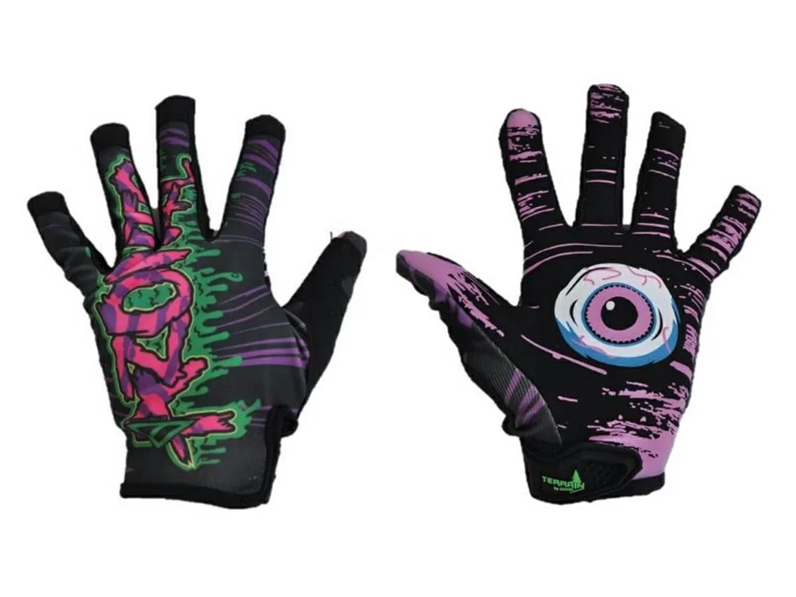 Реальное фото Перчатки Oneal чёрный/зелёный/фиолетовый FTB22388 от магазина СпортСЕ