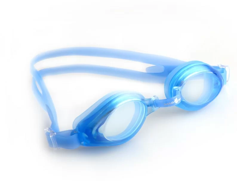 Реальное фото Очки для плавания Mad Wave Stalker Junior blue M0419 03 0 03W от магазина СпортСЕ