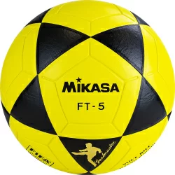 Мяч футбольный Mikasa FT5 FQ-BKY №5 FIFA Quality ПУ 32 пан. термосш. желто-черный