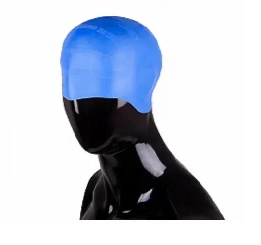 Реальное фото Шапочка для плавания Alpha Caprice SCU с ушами blue от магазина СпортСЕ