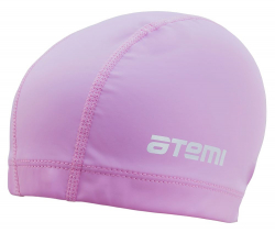 Шапочка для плавания Atemi ткань с ПУ покрытием PU 13 розовый