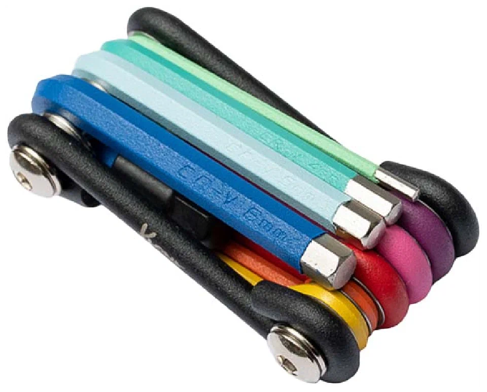 Реальное фото Ключ многофункциональный Klonk Rainbow мультитул 10 в 1 (2/2.5/3/4/5/6/8 mm/PH2/Flat/T25) 10523 от магазина СпортСЕ