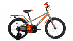Велосипед Forward Meteor 18 (2020-2021) серый/оранжевый 1BKW1K1D1029