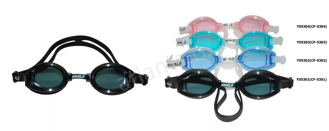 Реальное фото Очки для плавания Whale Y05302(CF-5302) подростковые оправа прозрачная/стекло синее от магазина СпортСЕ
