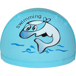Шапочка для плавания E41282 детская ПУ Дельфин аквамарин 10021846