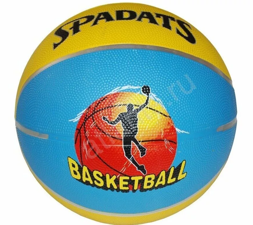 Реальное фото Мяч баскетбольный Spadats SP-404CD № 7 резина диз., серебряные полоски от магазина СпортСЕ