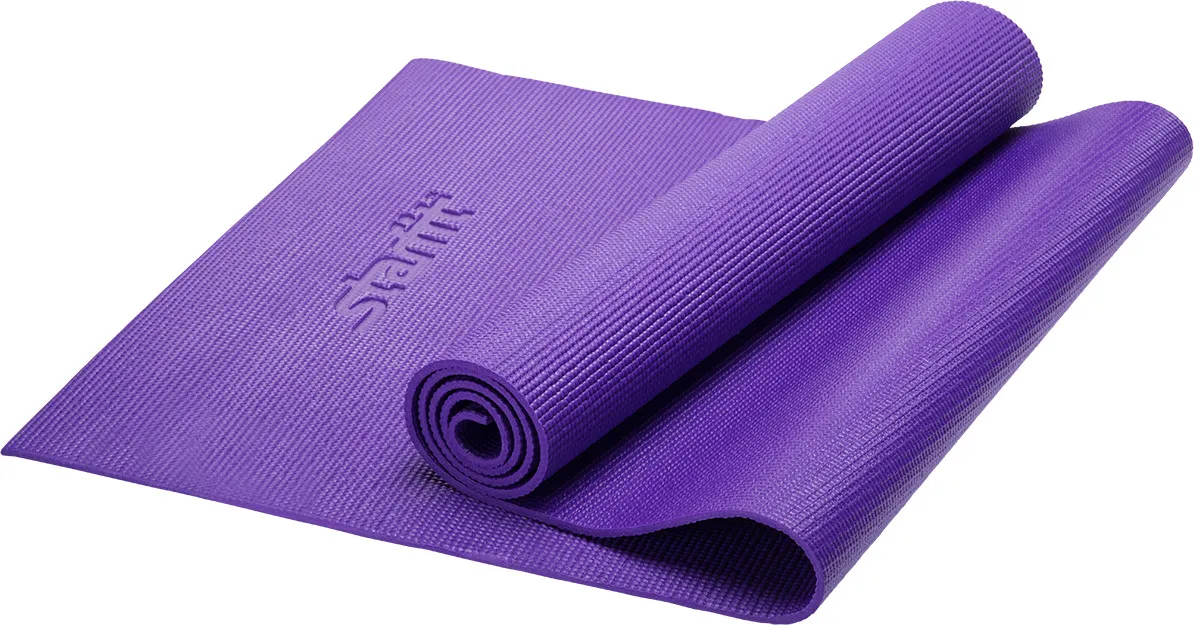 Реальное фото Коврик для йоги StarFit FM-101 PVC 173x61x0,4 см фиолетовый УТ-00018899 от магазина СпортСЕ
