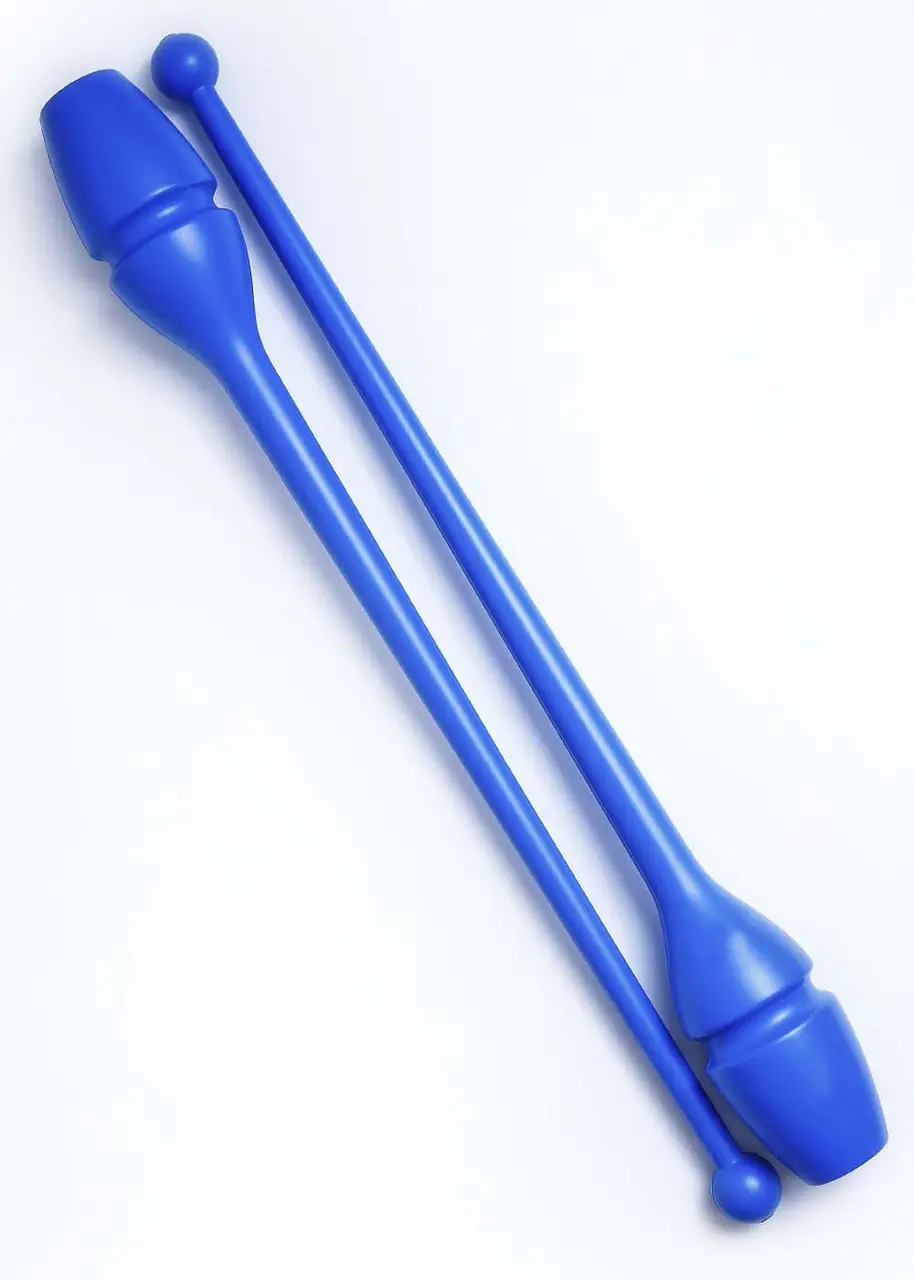 Реальное фото Булавы для гимнастики 41 см Amaya вставляющиеся (термопластик) синий 320202 от магазина СпортСЕ