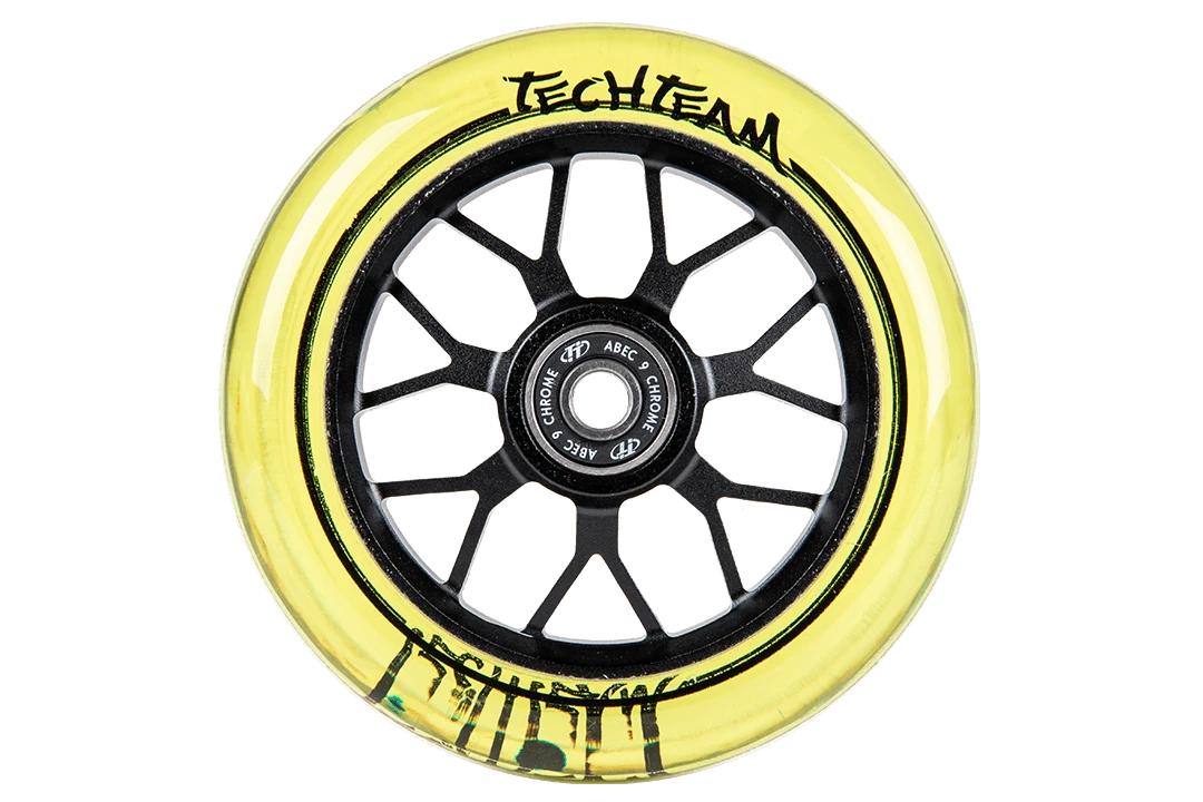 Реальное фото Колесо для самоката TechTeam X-Treme 110*24 мм Drop Y-AW01P yellow от магазина СпортСЕ
