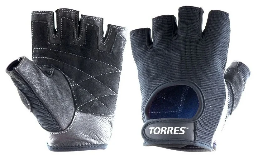 Реальное фото Перчатки т/а Torres нейлон замша и кожа черные PL6047 от магазина СпортСЕ