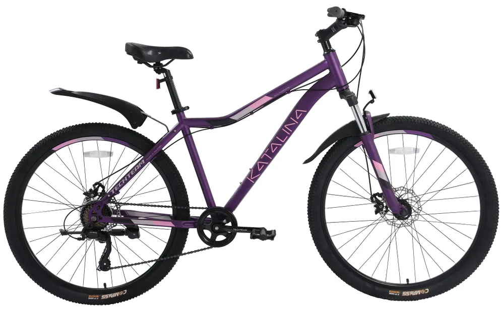 Реальное фото Велосипед TechTeam Katalina 24" (2024) фиолетовый от магазина СпортСЕ