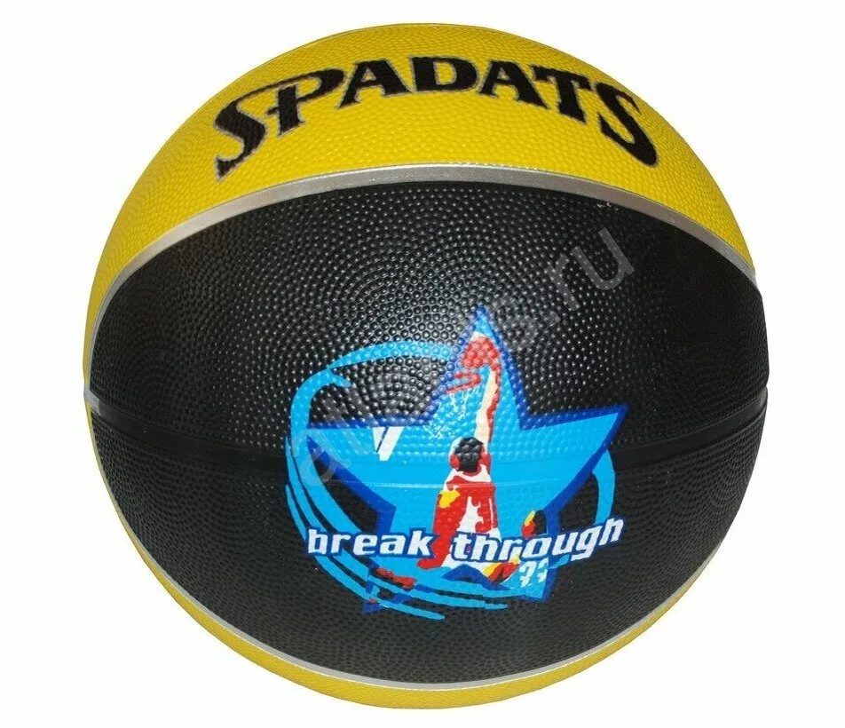 Реальное фото Мяч баскетбольный Spadats SP-403CD № 7 диз.,серебряные полоски от магазина СпортСЕ