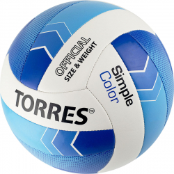 Мяч волейбольный Torres Simple Color V32115 р.5 синт.кожа (ТПУ) бел-гол-син