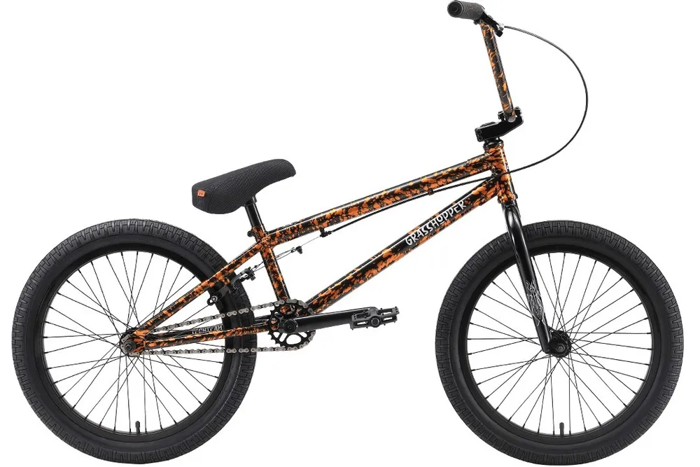 Реальное фото Велосипед BMX TechTeam Grasshoper 20" (2022) оранжево-черный от магазина СпортСЕ
