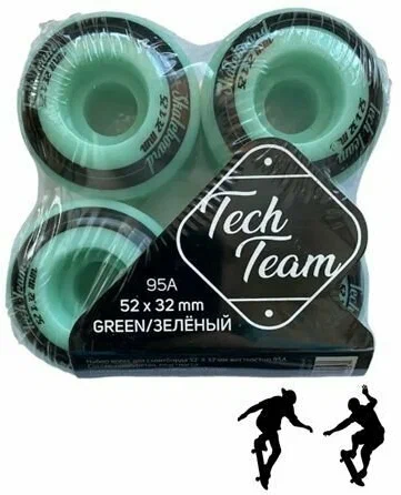 Реальное фото Колеса для скейта Tech Team 52*32 95А color1 4шт от магазина СпортСЕ