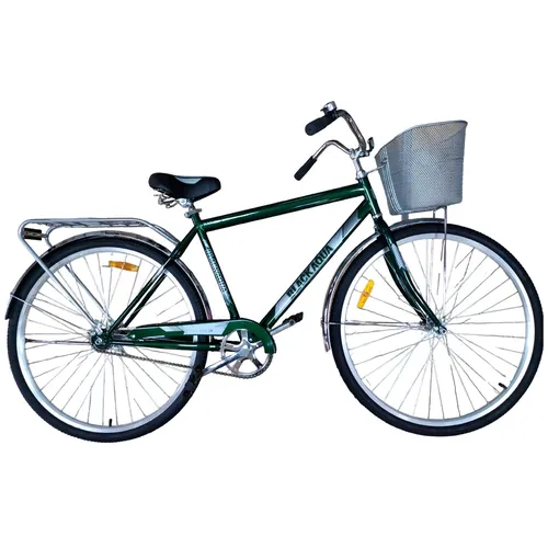 Реальное фото Велосипед Black Aqua City 181 28" 1s (РФ) зеленый YF-705CTR от магазина СпортСЕ