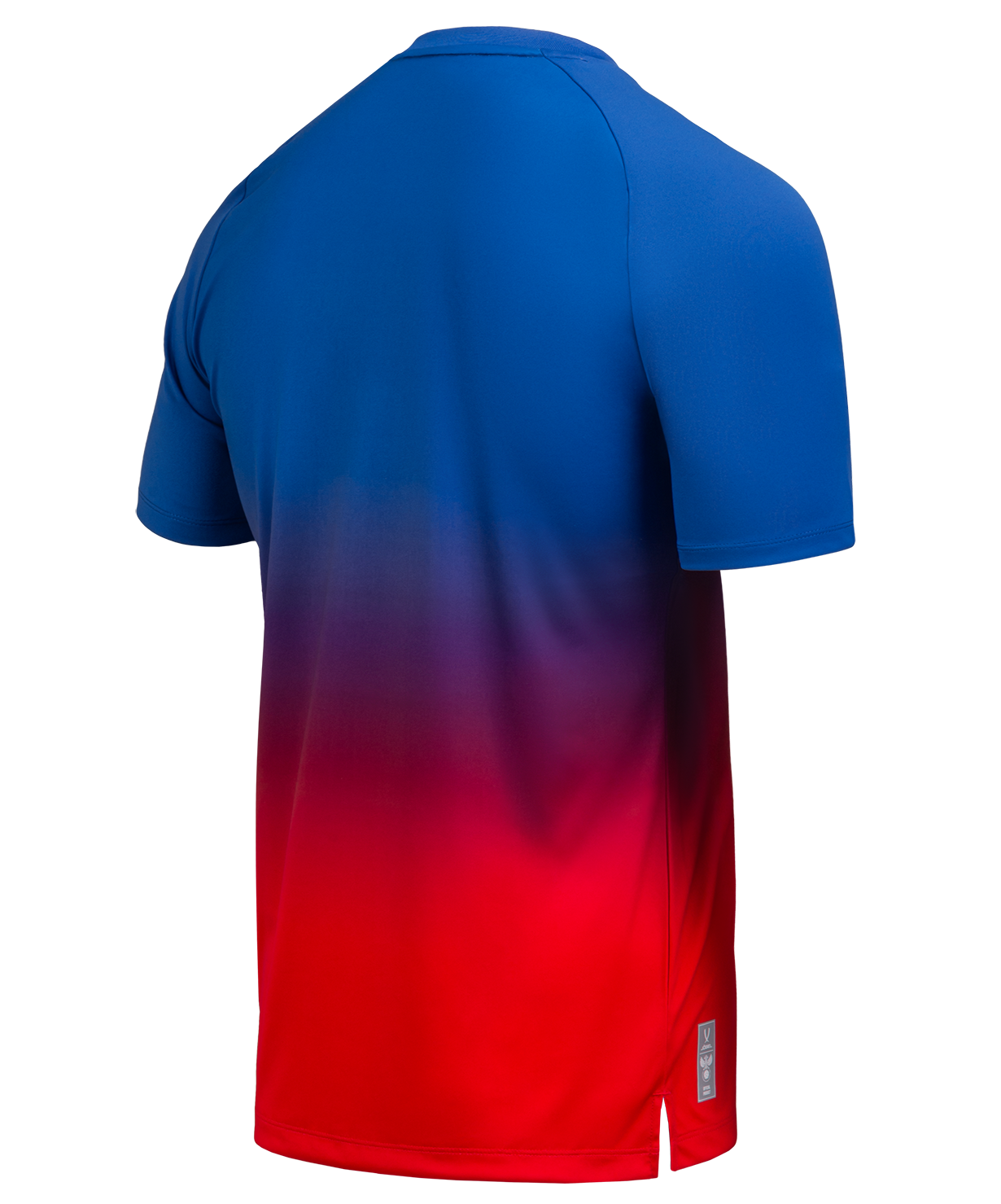 Реальное фото Футболка разминочная NATIONAL PerFormDRY Pre-Match Tee, сине-красный от магазина СпортСЕ