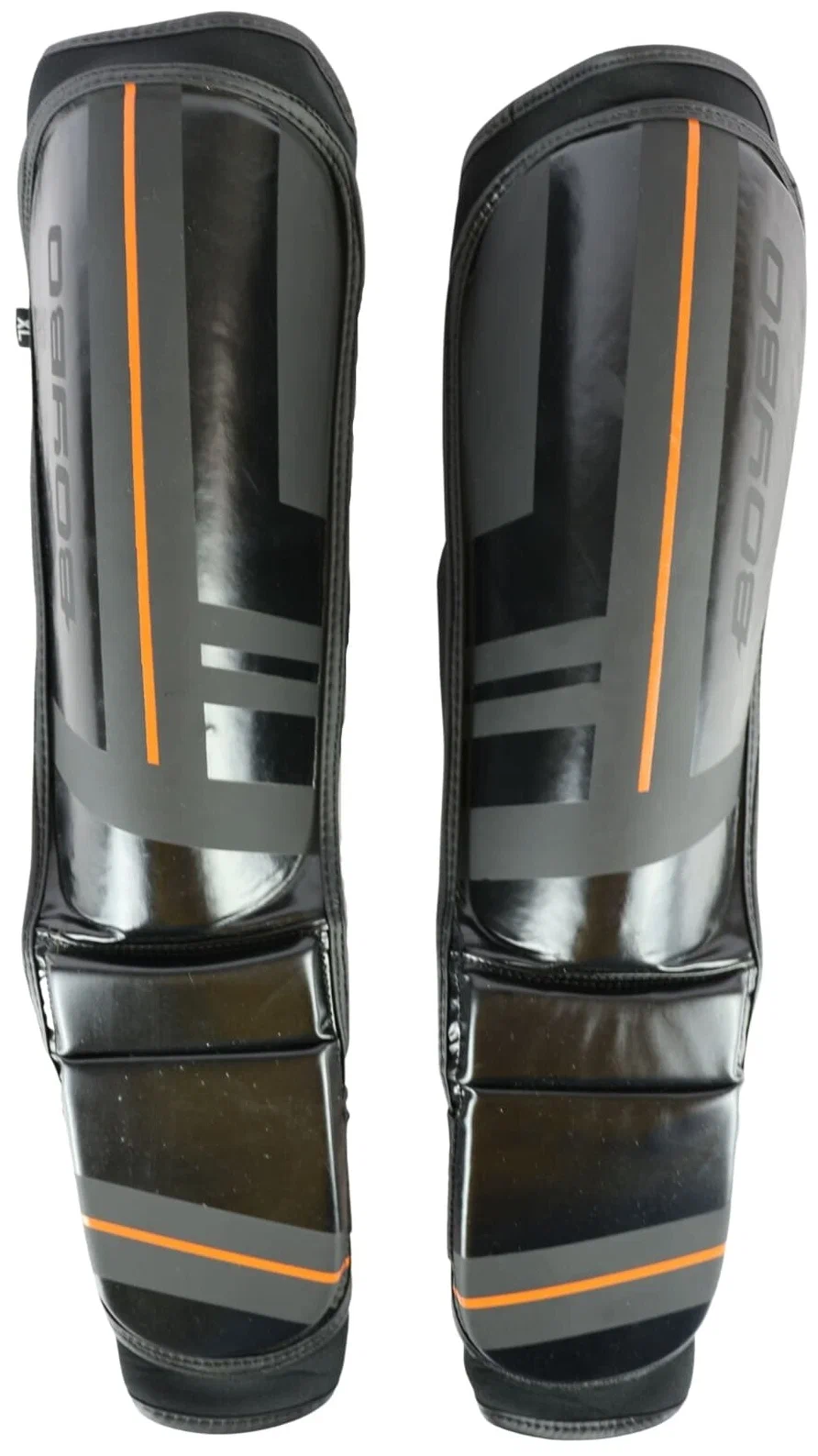 Реальное фото Защита голени и стопы BoyBo B-series черно-оранжевый от магазина СпортСЕ