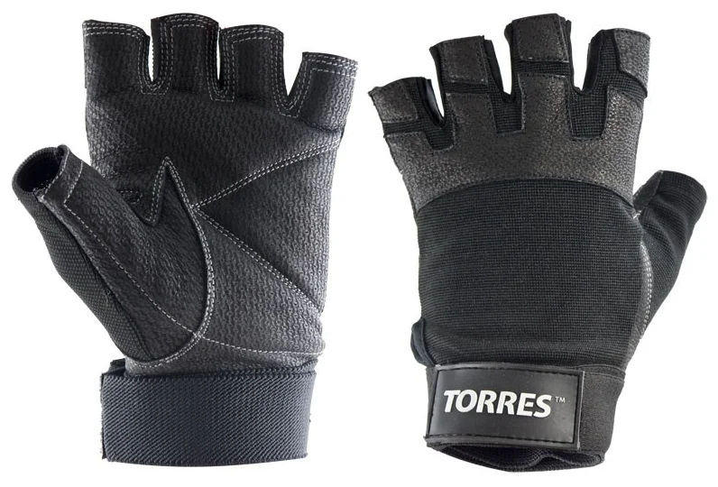 Реальное фото Перчатки т/а Torres нейлон кожа черные PL6051 от магазина СпортСЕ