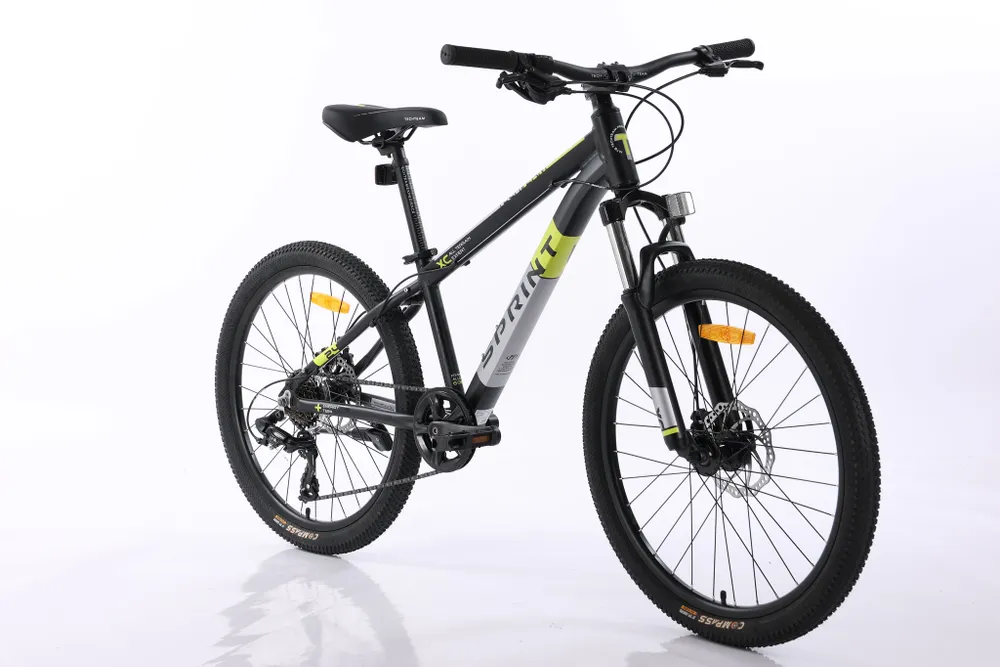 Реальное фото Велосипед TechTeam Sprint 24" (2023) чёрно-жёлтый от магазина СпортСЕ