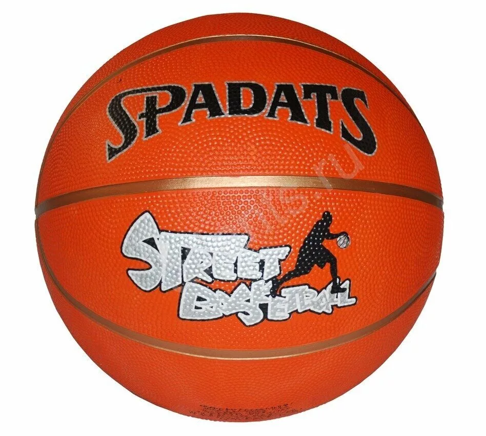 Реальное фото Мяч баскетбольный Spadats SP-401O № 7 резина оранжевый золотые полоски от магазина СпортСЕ